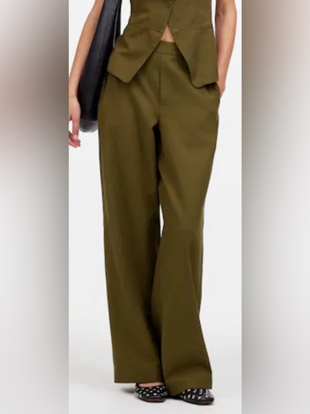 NWT New Madewell Pull-On Straight Pants in Drapey Twill